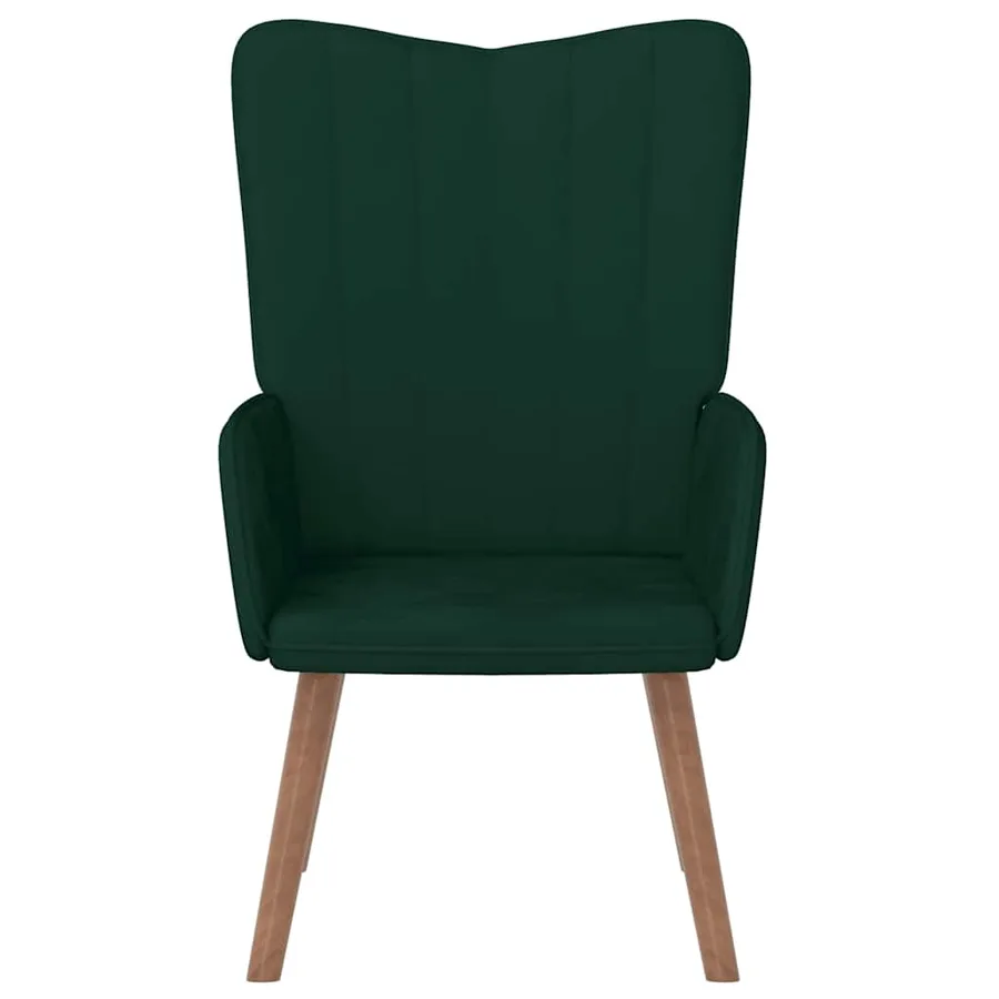 Chaise de relaxation Vert foncé Velours - 3