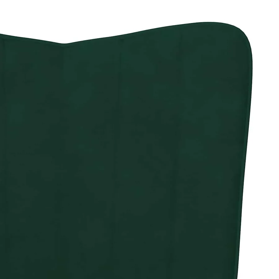 Chaise de relaxation Vert foncé Velours - 6