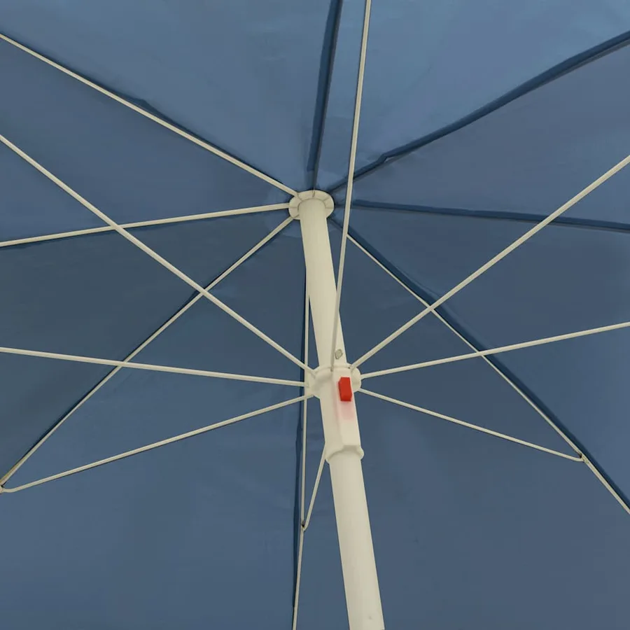 Parasol de plage bleu 240 cm - 5