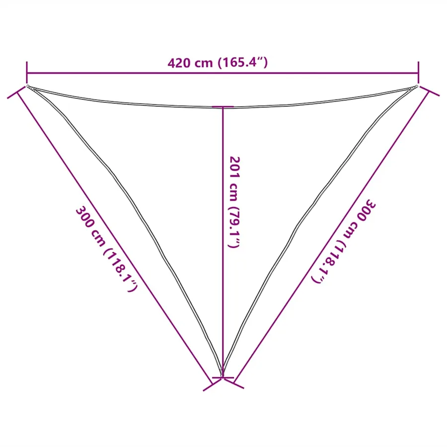 Voile d'ombrage 160 g/m² Jaune 3x3x4,2 m PEHD - 10