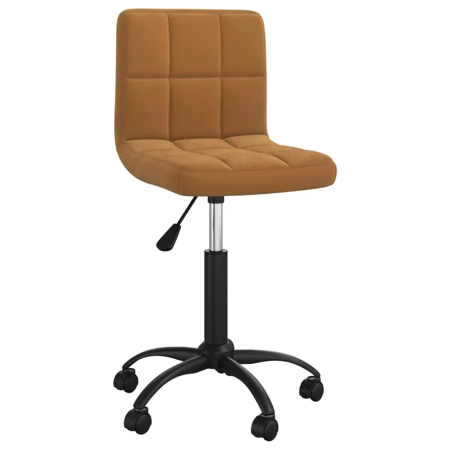 Chaise pivotante de salle à manger Marron Velours