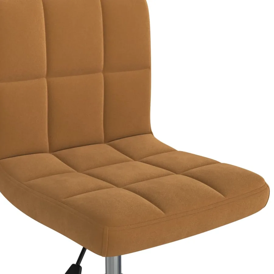 Chaise pivotante de salle à manger Marron Velours - 11