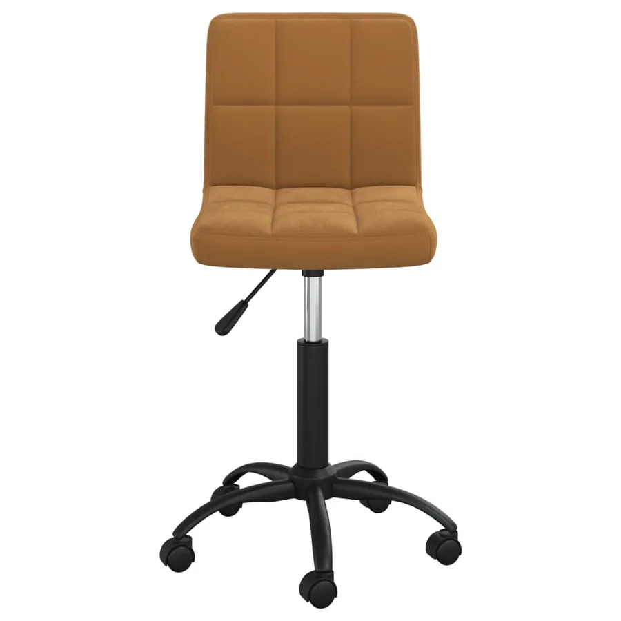 Chaise pivotante de salle à manger Marron Velours - 7