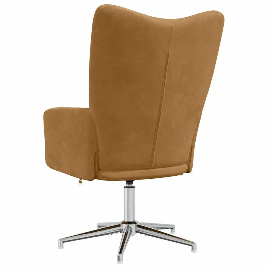 Chaise de relaxation Marron Velours - 5