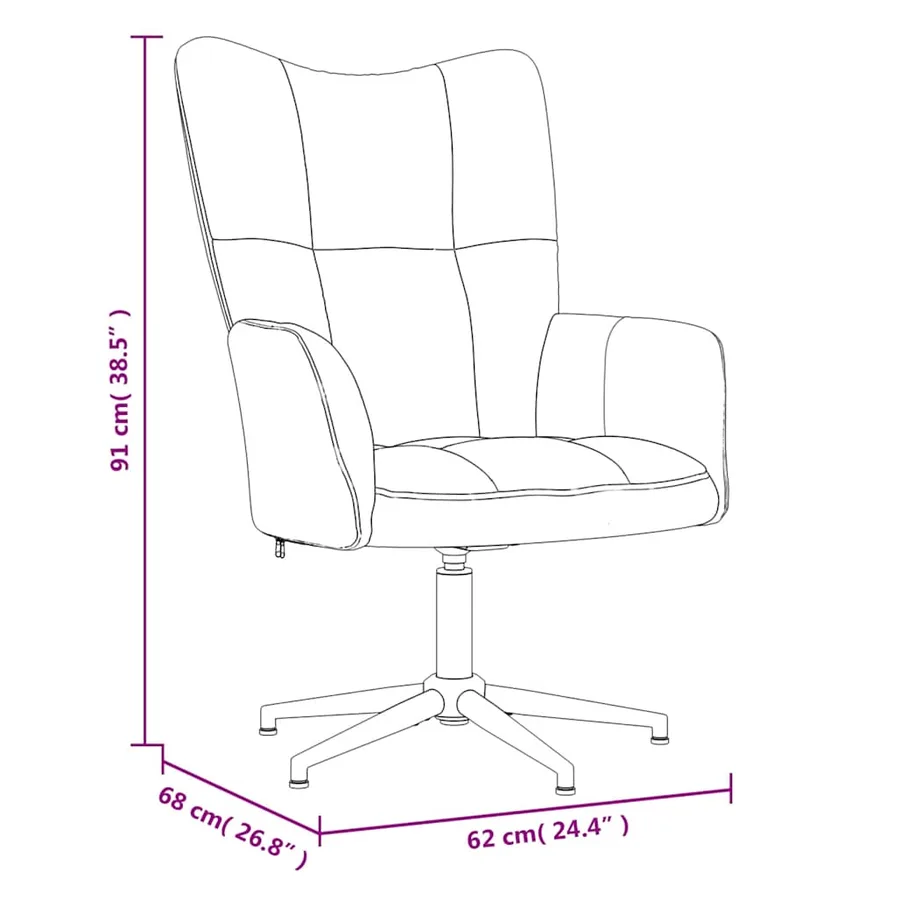 Chaise de relaxation Marron Velours - 8