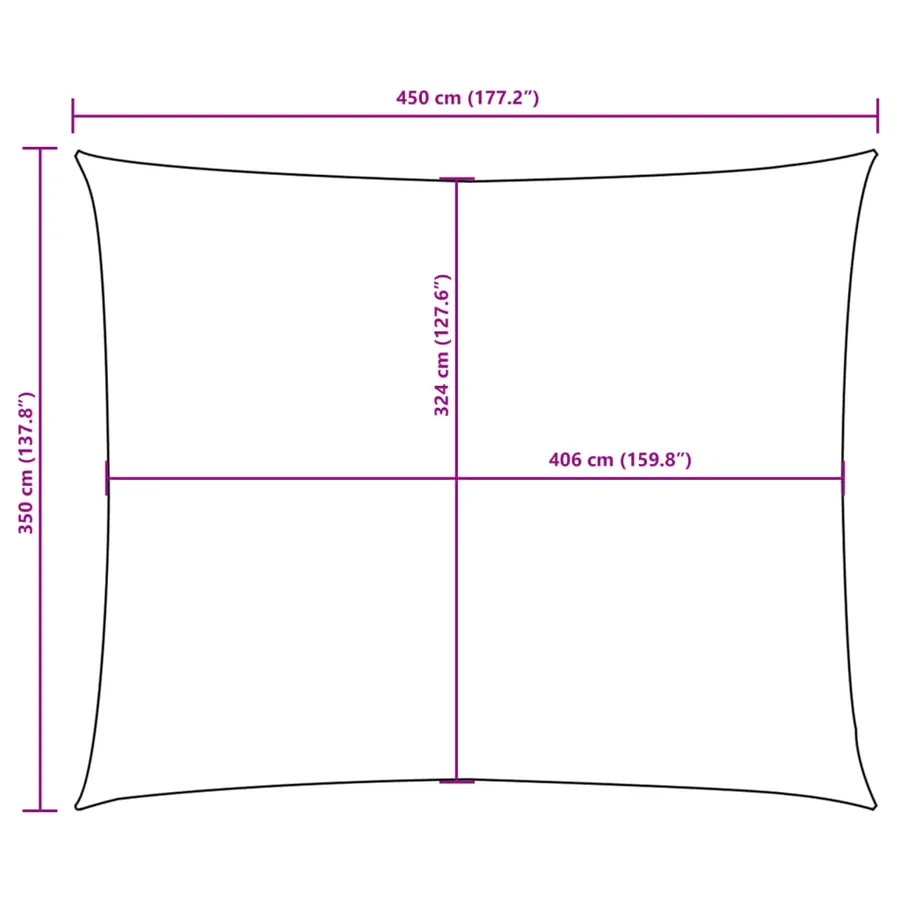 Voile de parasol tissu oxford rectangulaire 3,5x4,5 m rouge - 10