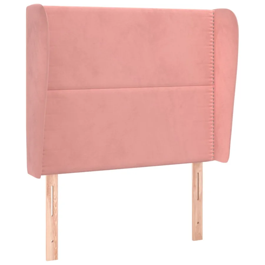 Tête de lit avec oreilles Rose 83x23x118/128 cm Velours - 2