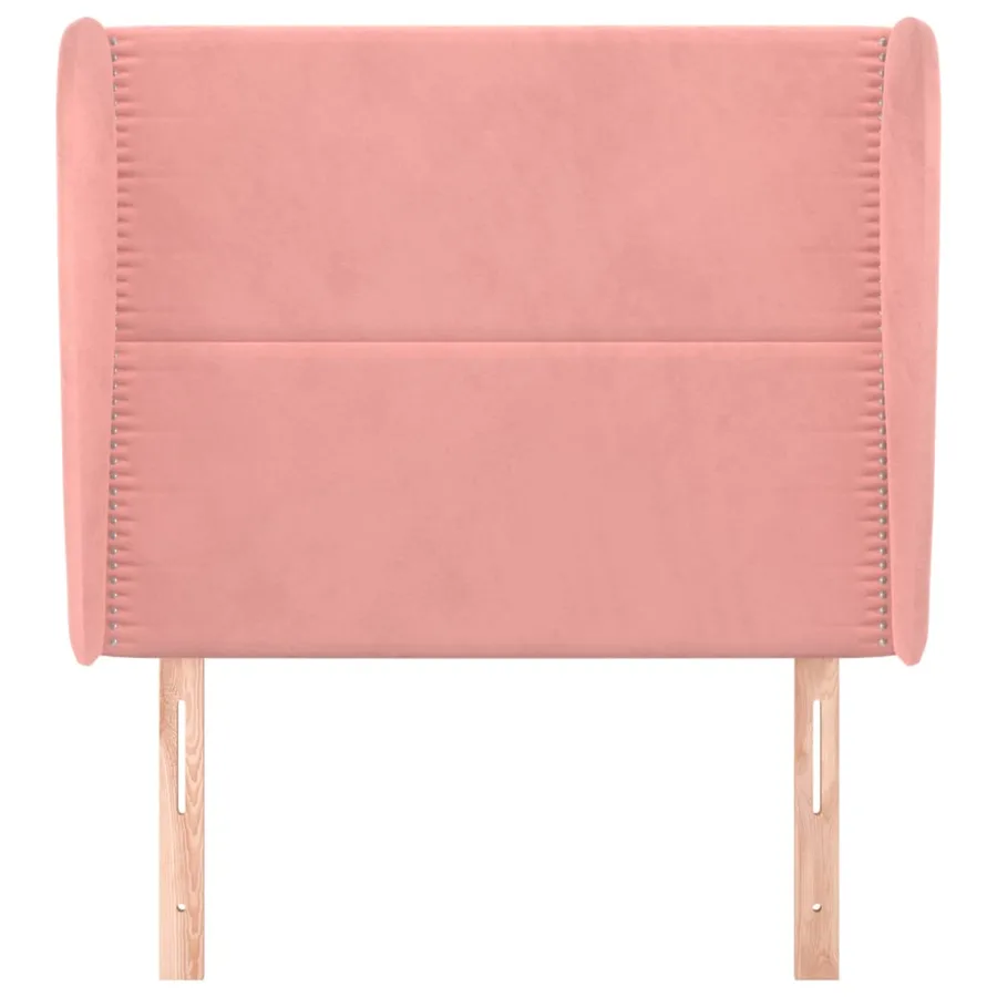 Tête de lit avec oreilles Rose 83x23x118/128 cm Velours - 3