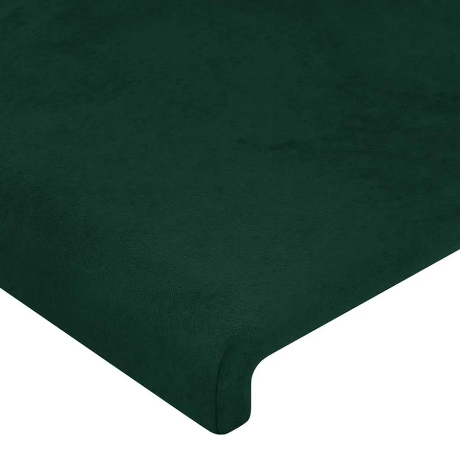 Tête de lit à LED Vert foncé 93x16x78/88 cm Velours - 5