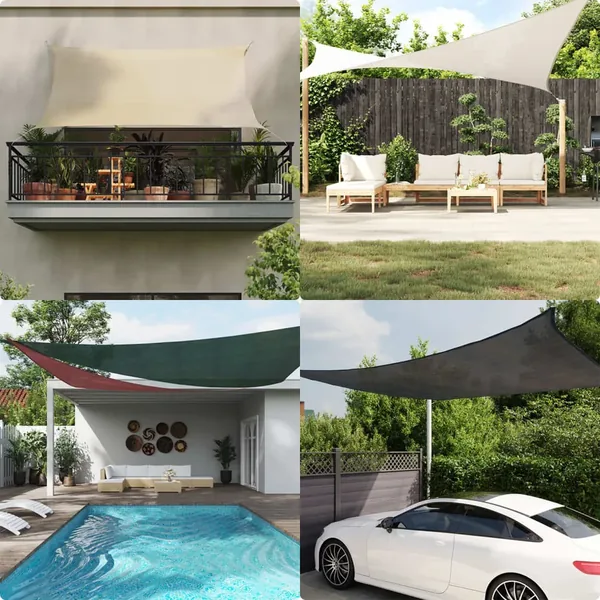 Voile d'ombrage 160 g/m² Vert clair 2,5x2,5x3,5 m PEHD
