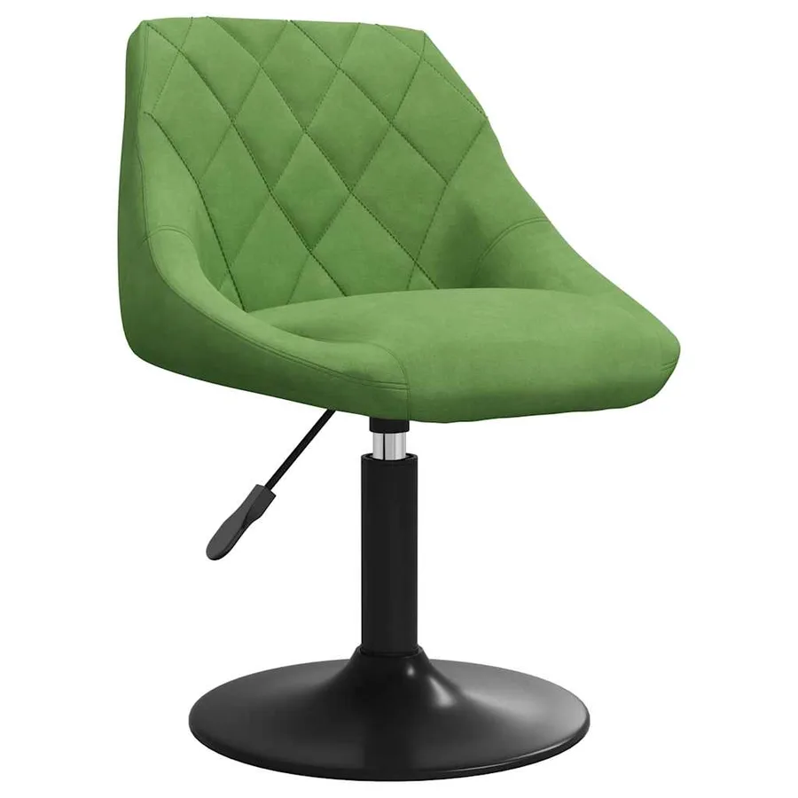 Chaises pivotantes à manger lot de 6 vert clair velours - 3