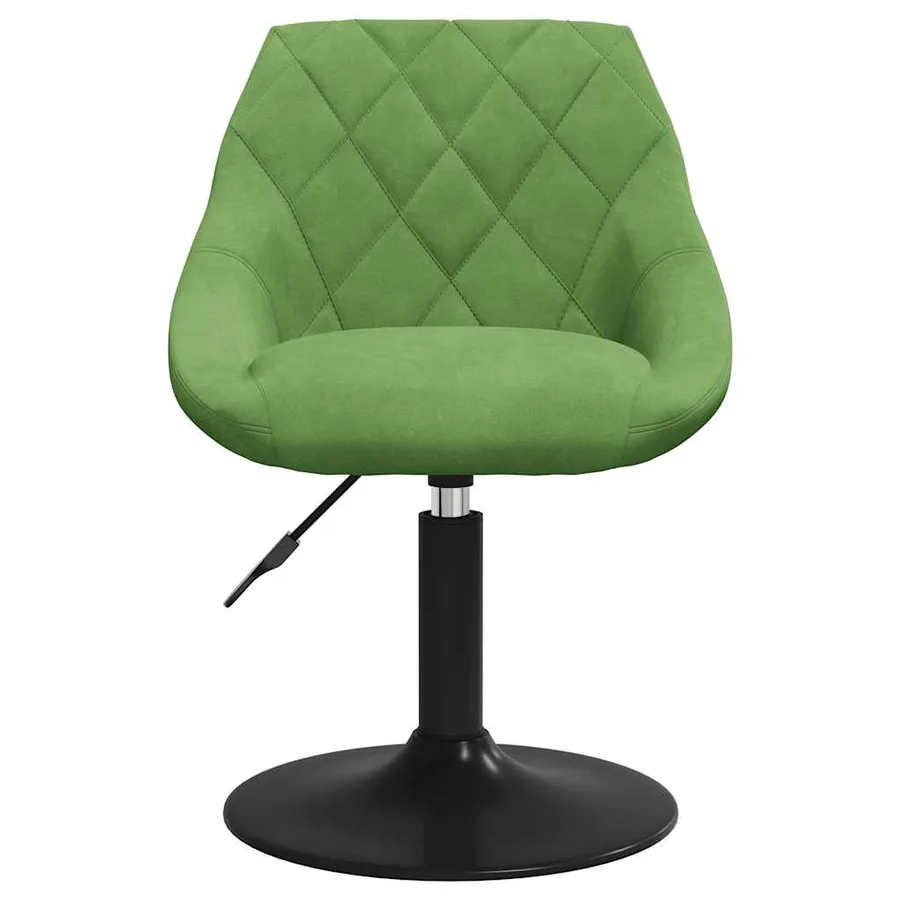 Chaises pivotantes à manger lot de 6 vert clair velours - 4