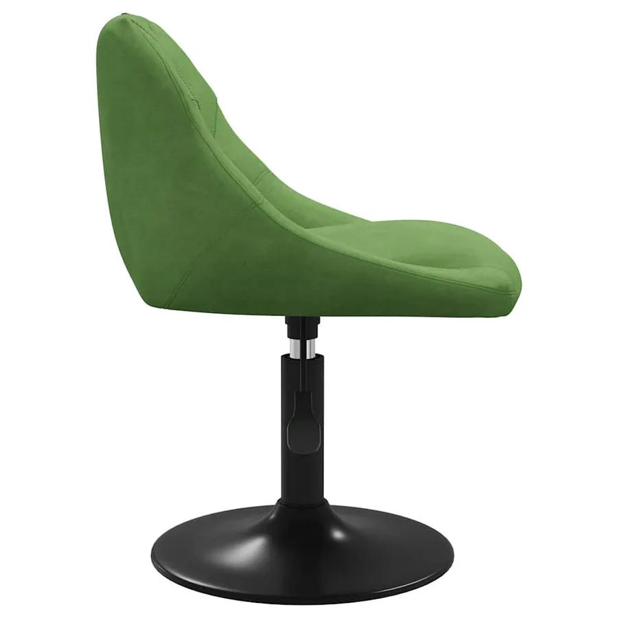 Chaises pivotantes à manger lot de 6 vert clair velours - 5