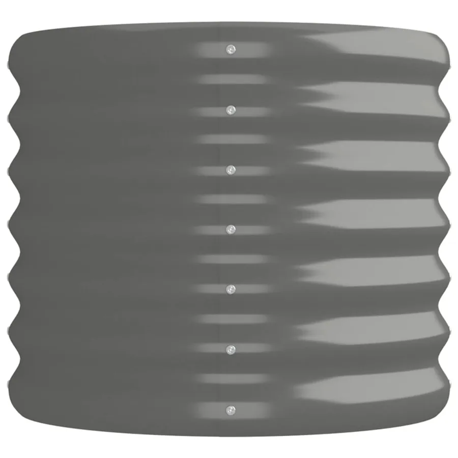 Lit surélevé de jardin Acier galvanisé 152x40x36 cm gris - 4