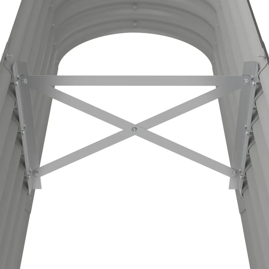 Lit surélevé de jardin Acier galvanisé 152x40x36 cm gris - 5