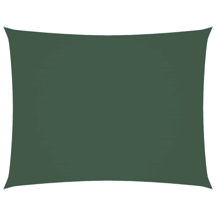 Voile de parasol tissu oxford rectangulaire 3x6 m vert foncé - 2
