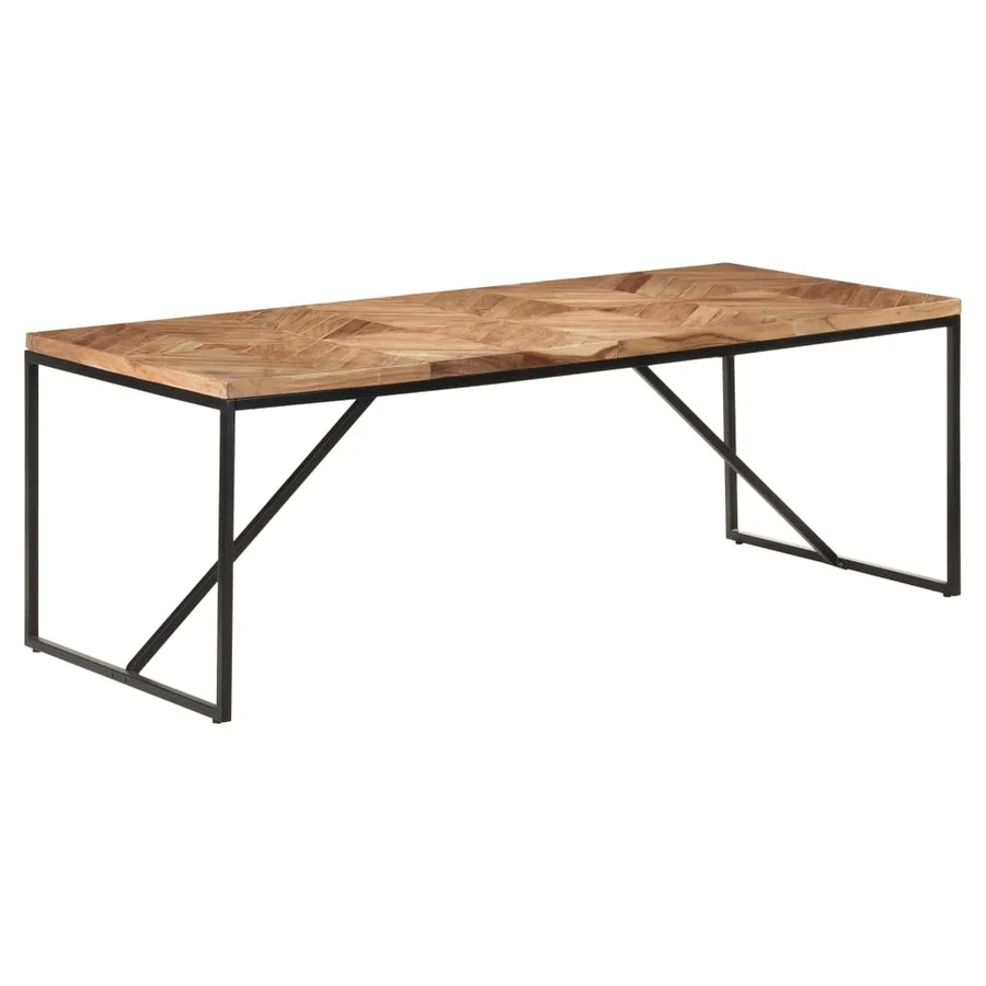 Table à dîner 200x90x76 cm Bois massif d'acacia et de manguier - 2
