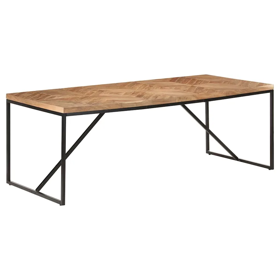 Table à dîner 200x90x76 cm Bois massif d'acacia et de manguier - 9