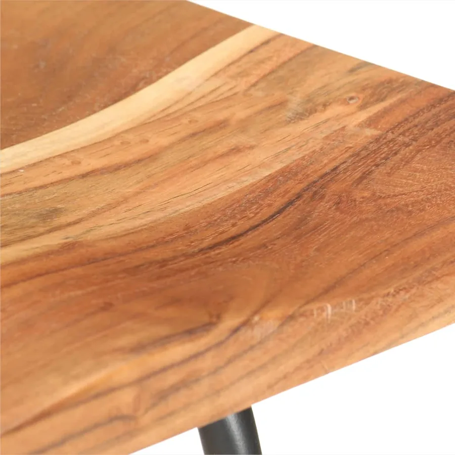 Tabourets de bar lot de 4 bois d'acacia solide - 8