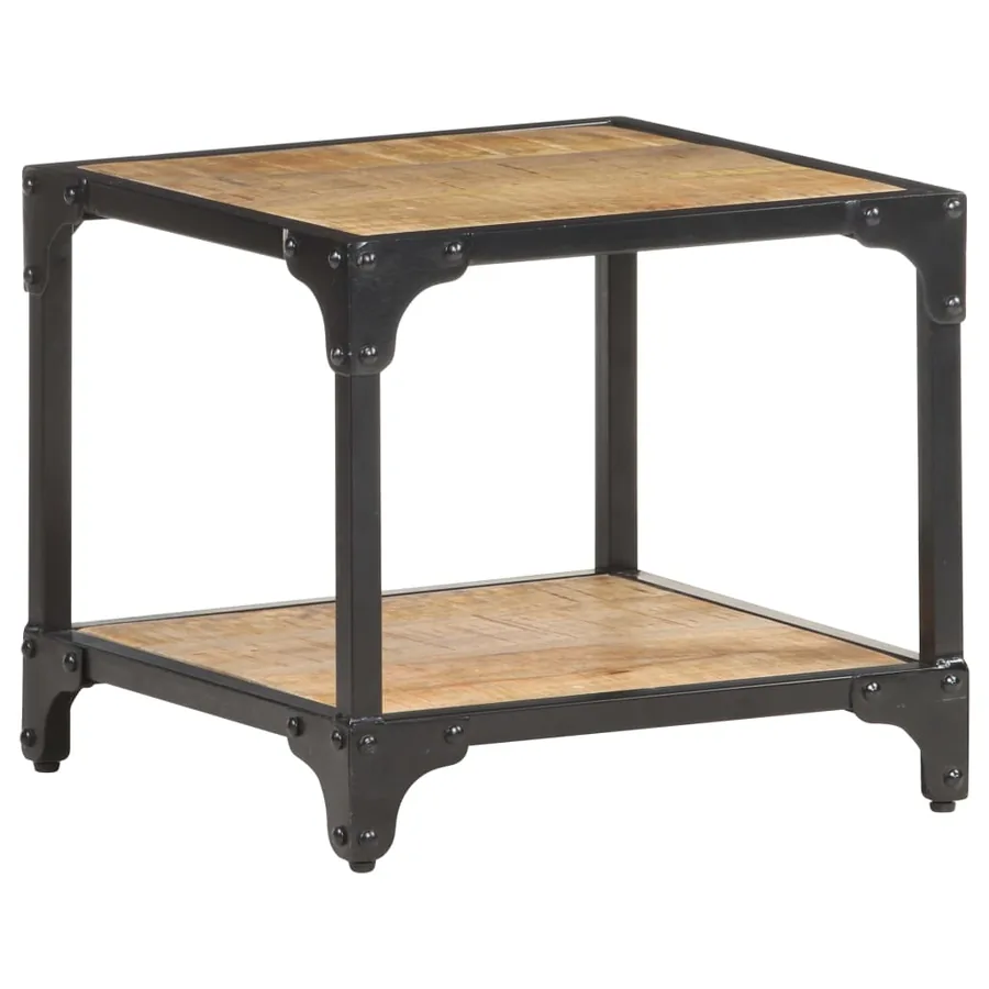 Table basse 40x40x36 cm Bois massif de manguier brut