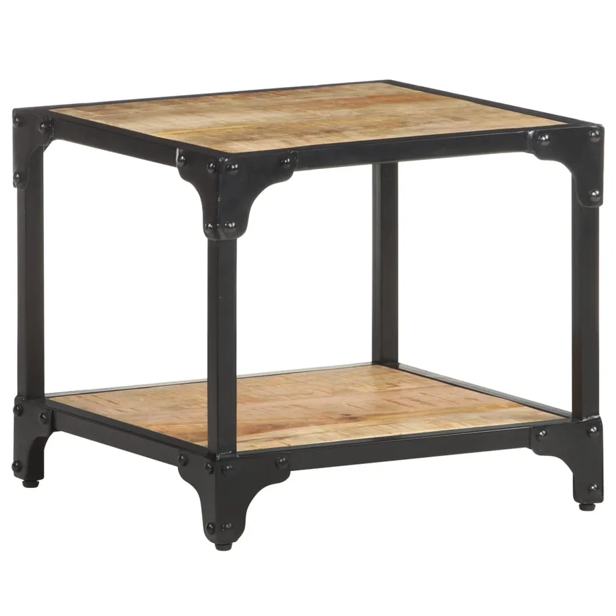 Table basse 40x40x36 cm Bois massif de manguier brut - 10