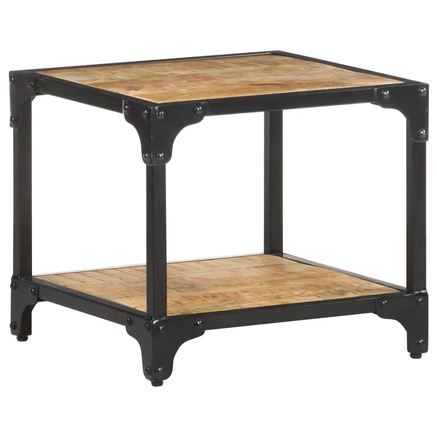 Table basse 40x40x36 cm Bois massif de manguier brut - 9