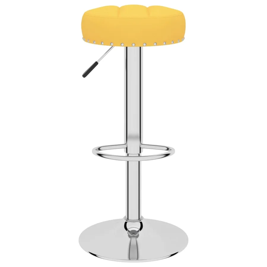 Tabourets de bar lot de 2 jaune moutarde tissu - 3