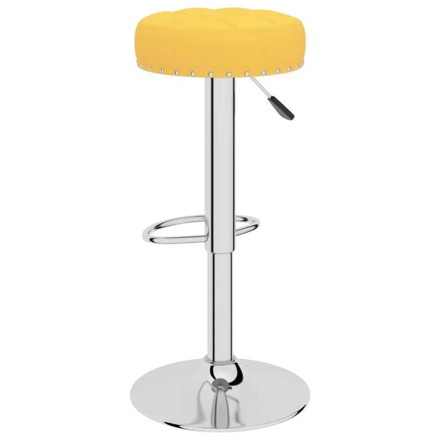 Tabourets de bar lot de 2 jaune moutarde tissu - 5