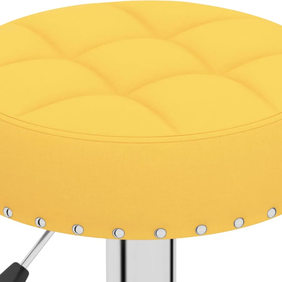 Tabourets de bar lot de 2 jaune moutarde tissu - 7