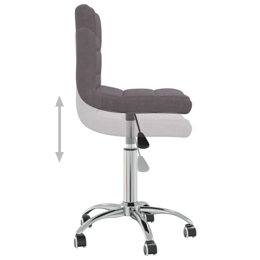 Chaise pivotante de salle à manger Taupe Tissu - 5