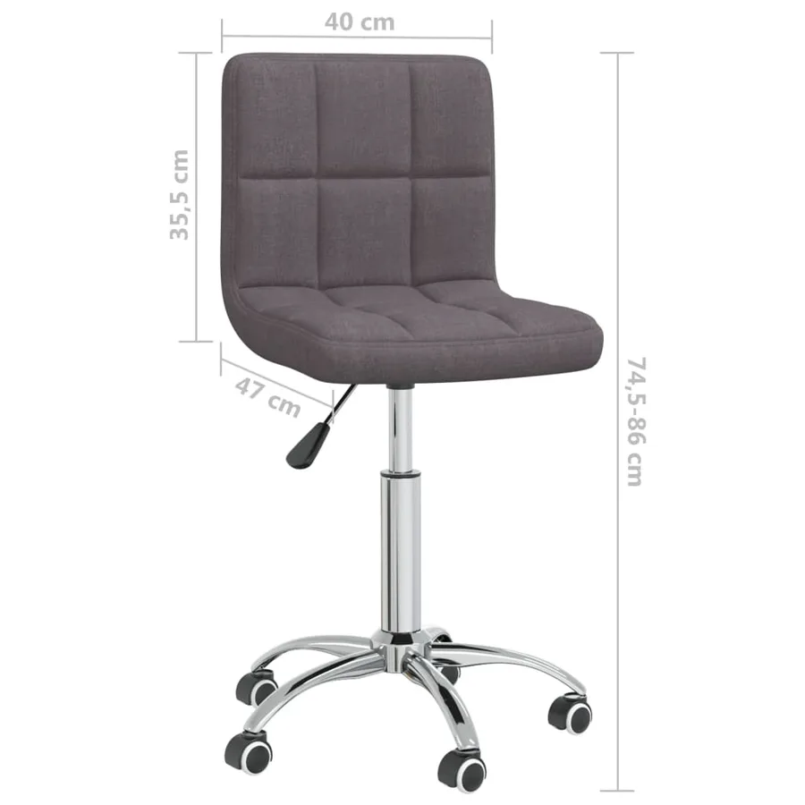 Chaise pivotante de salle à manger Taupe Tissu - 8