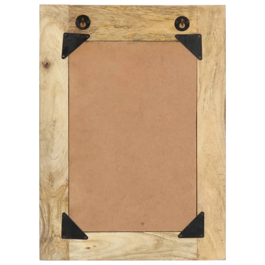 Miroir peint à la main 40x55 cm Bois de manguier solide - 3