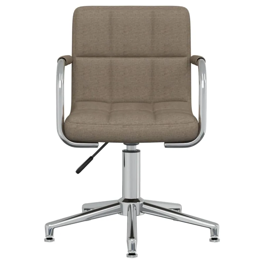 Chaise pivotante de salle à manger Taupe Tissu - 2