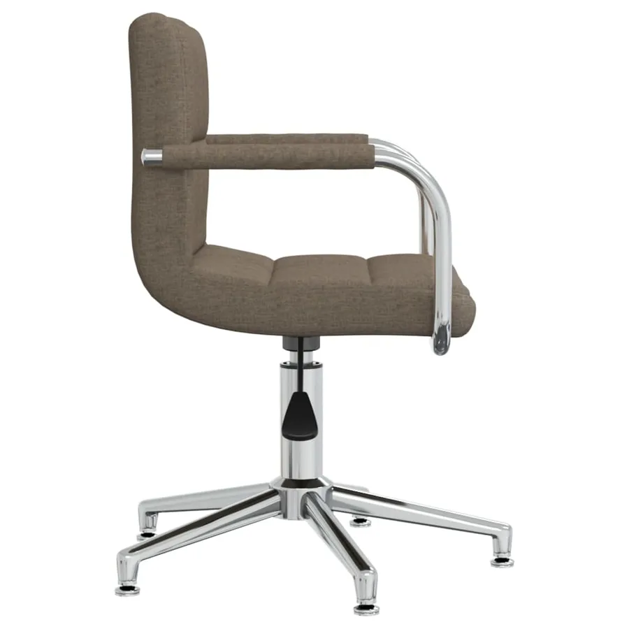Chaise pivotante de salle à manger Taupe Tissu - 3