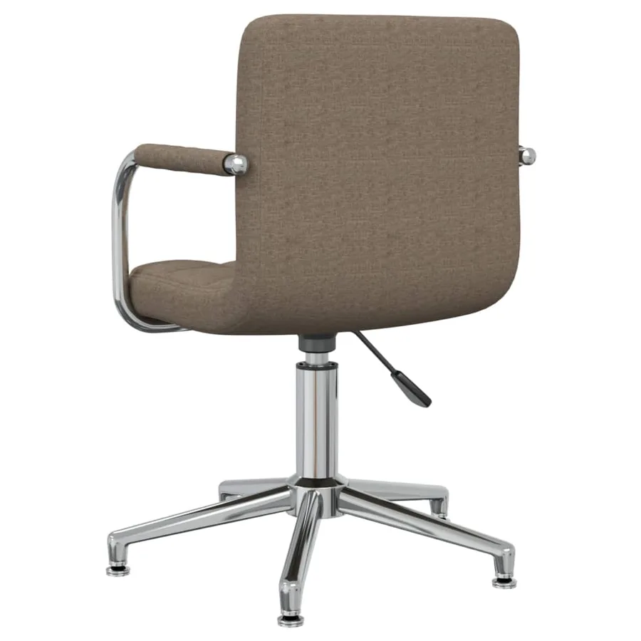 Chaise pivotante de salle à manger Taupe Tissu - 4