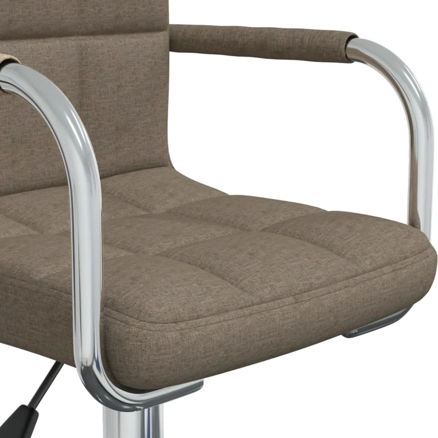Chaise pivotante de salle à manger Taupe Tissu - 6