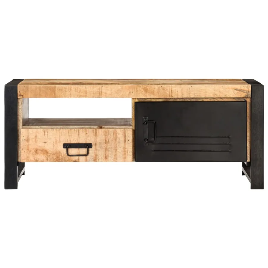 Table basse 100x50x40 cm Bois de manguier brut - 3