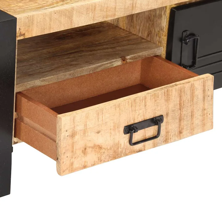 Table basse 100x50x40 cm Bois de manguier brut - 6