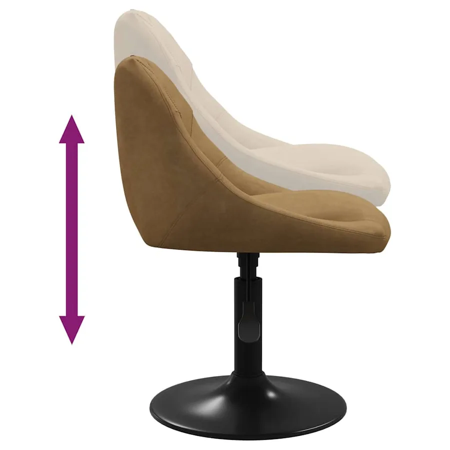 Tabouret de bar Marron Velours - 6