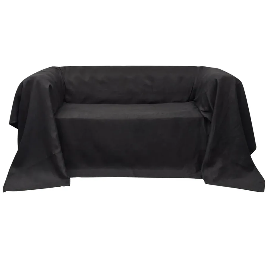 Housse de canapé Micro-suède Anthracite 210x280 cm