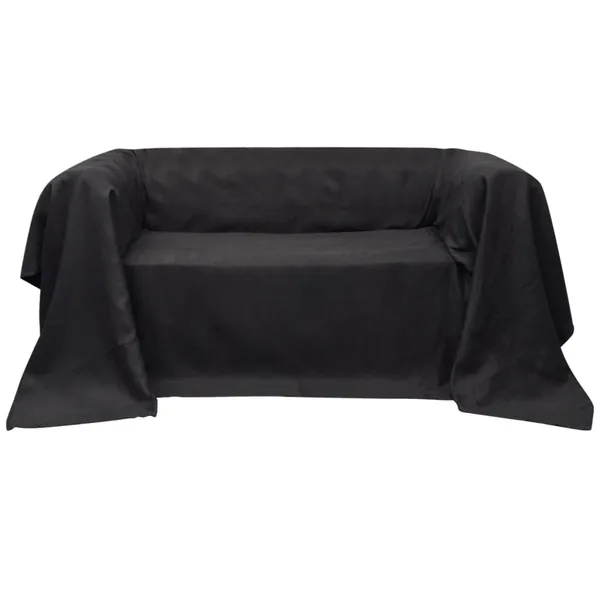 Housse de canapé Micro-suède Anthracite 210x280 cm