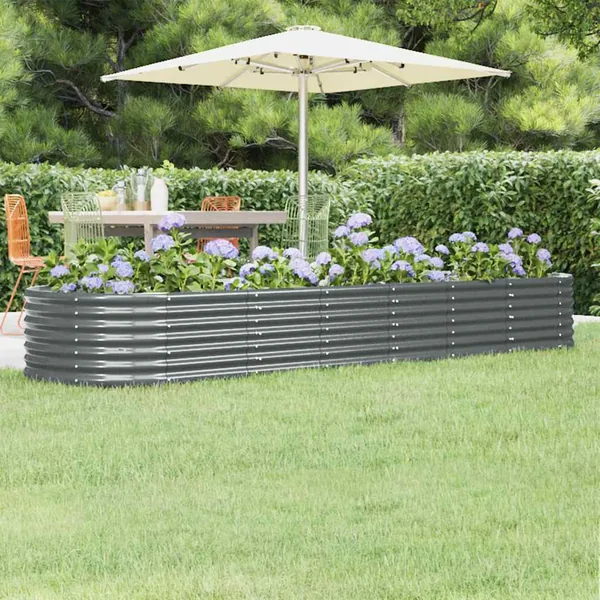 Lit surélevé de jardin Acier galvanisé Anthracite