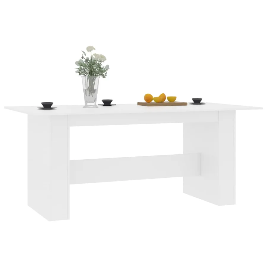 Table à manger Blanc 180x90x76 cm Bois d’ingénierie - 3