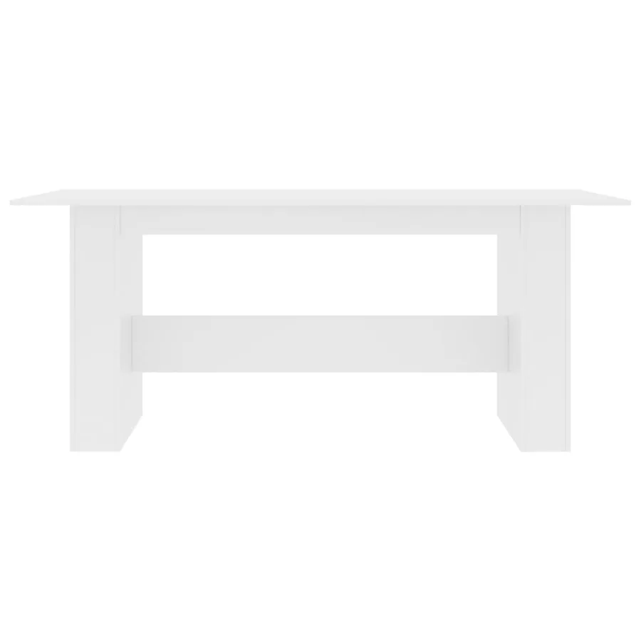Table à manger Blanc 180x90x76 cm Bois d’ingénierie - 4