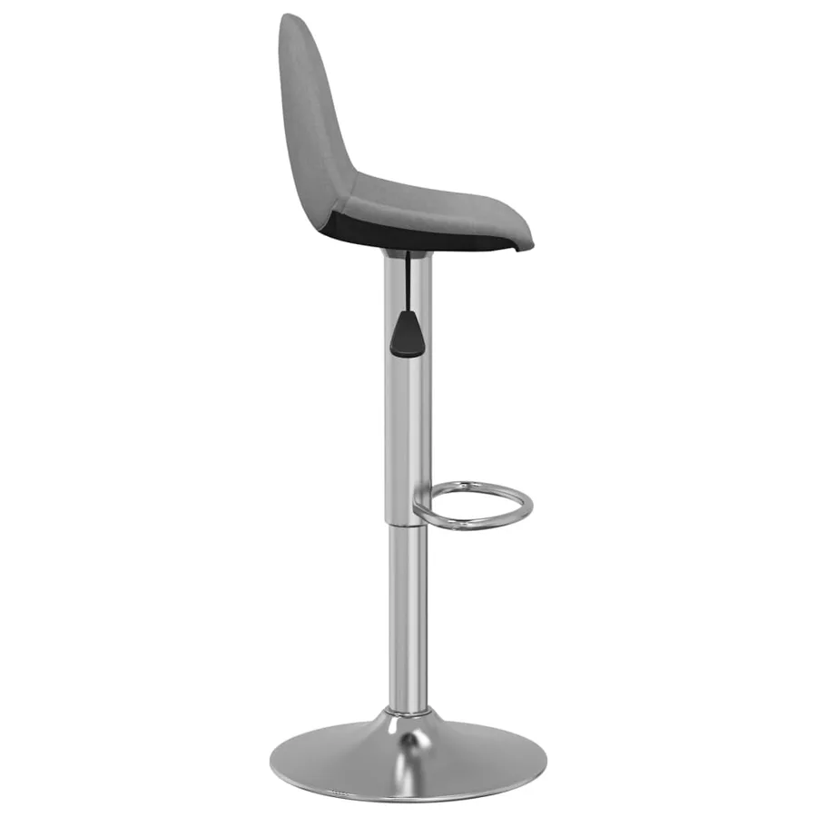 Tabourets de bar lot de 2 gris tissu - 4