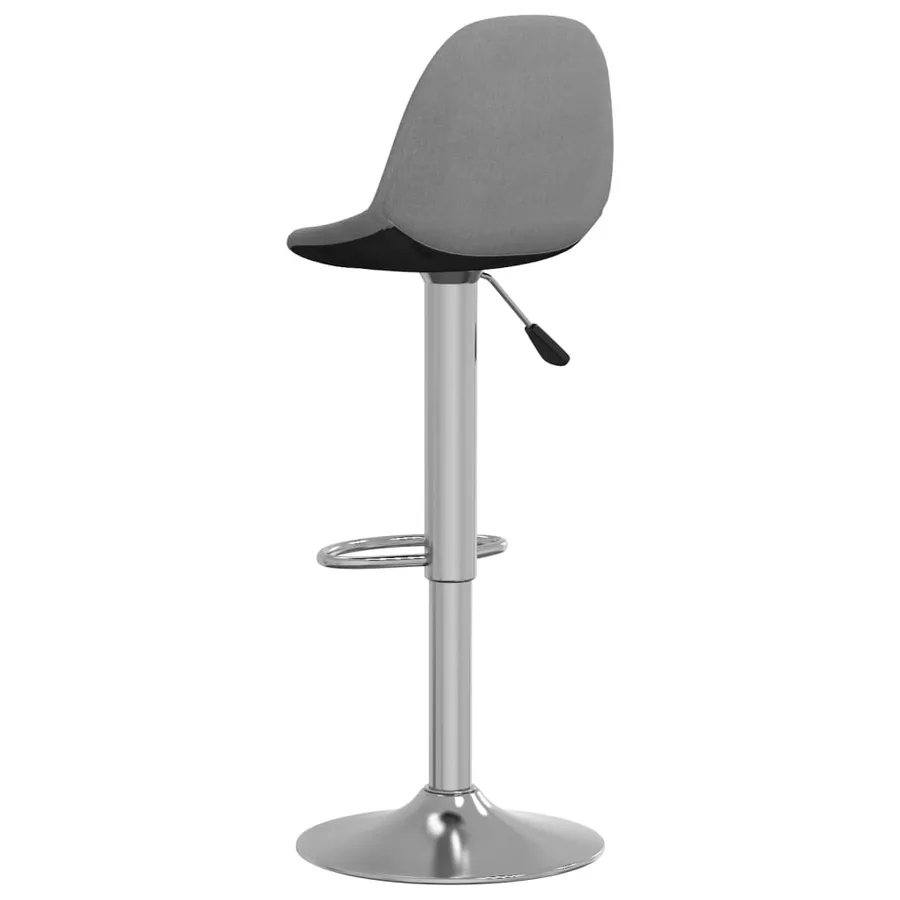 Tabourets de bar lot de 2 gris tissu - 5