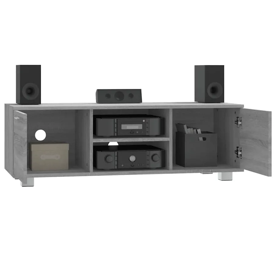 Meuble TV Sonoma gris 120x40,5x35 cm Bois d'ingénierie - 3