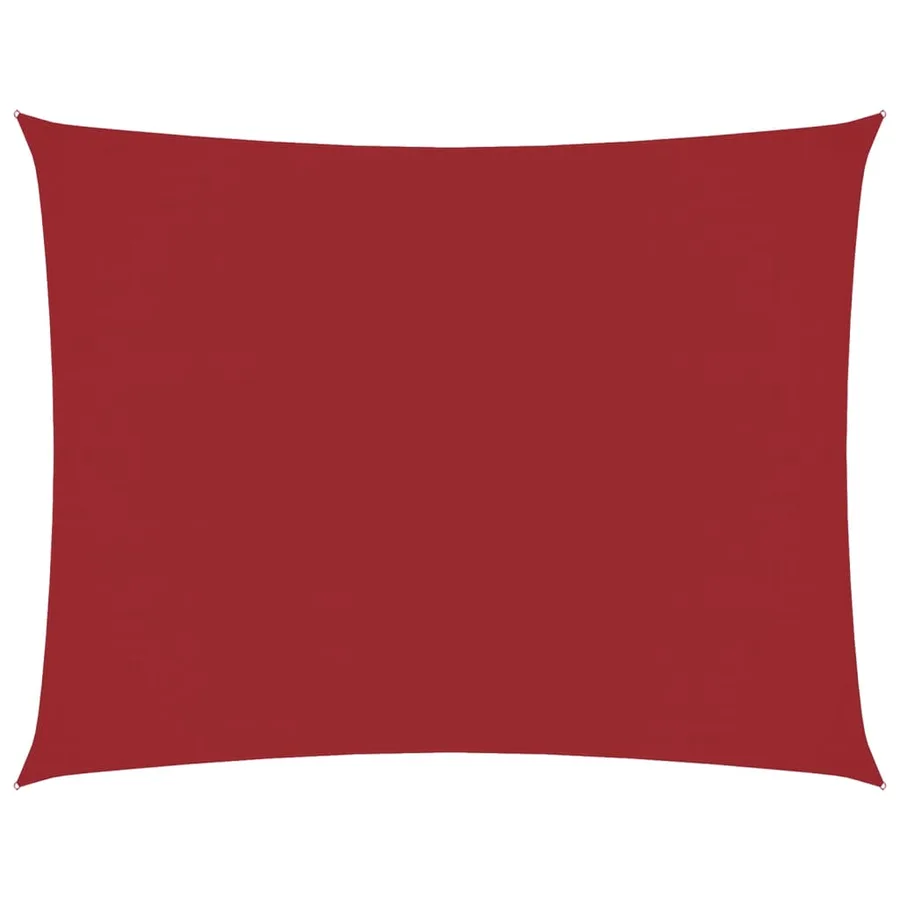 Voile de parasol tissu oxford rectangulaire 6x8 m rouge - 2