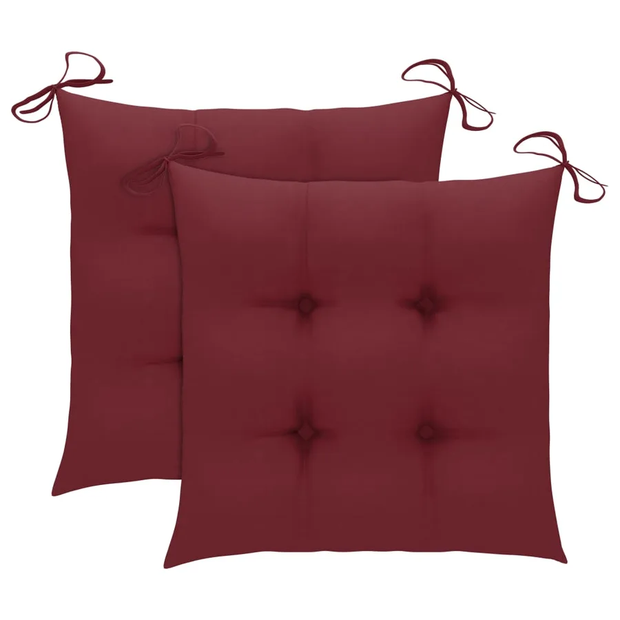 Chaises de jardin avec coussins lot de 2 Acacia solide et acier - 10