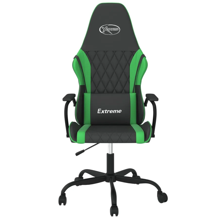 Chaise de jeu de massage Noir et vert Similicuir - 3